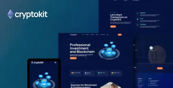 Cryptokit – Blockchain Cryptocurrency Elementor Template Kit