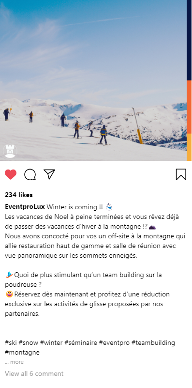 Aperçu publication Instagram